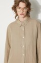 Сорочка з льону Samsoe Samsoe SALOVA F24100188 бежевий