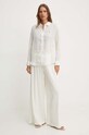 Сорочка з льону Tommy Hilfiger WW0WW42037 бежевий SS24