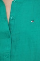 Tommy Hilfiger koszula lniana WW0WW42037 zielony