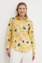 Lauren Ralph Lauren koszula lniana regular żółty 200938933