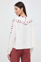 Одежда Хлопковая блузка Weekend Max Mara 2415111031600 бежевый