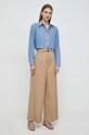 Odzież Weekend Max Mara koszula bawełniana 2415111091600 niebieski