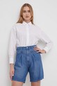 Bavlněná košile Pepe Jeans PAULA dlouhý bílá PL304808