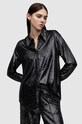 AllSaints camasa Charli lung negru W002PZ