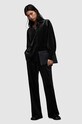 Velurová košile AllSaints Oana W003PZ černá