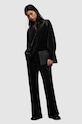 Velurová košile AllSaints Oana W003PZ černá
