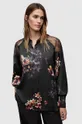 AllSaints maglia in seta Oana misto seta nero WH042Z