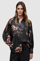 Îmbrăcăminte AllSaints camasa cu matase Oana WH042Z negru