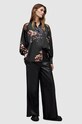 AllSaints camasa cu matase Oana WH042Z negru