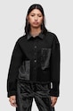 AllSaints camasa jeans Nicky negru WH045Z