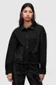 čierna Rifľová košeľa AllSaints Nicky