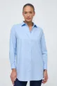 Βαμβακερό πουκάμισο Armani Exchange μπλε