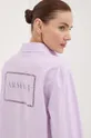 fioletowy Armani Exchange koszula bawełniana