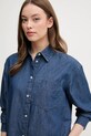 Rifľová košeľa United Colors of Benetton tmavomodrá 5DHJDQ07U