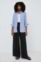 Ленена риза Weekend Max Mara 2415111042600 син SS24