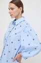 Weekend Max Mara cămașă din bumbac albastru 2415111052600