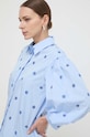 Weekend Max Mara cămașă din bumbac albastru 2415111052600
