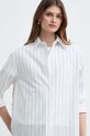 Odzież Weekend Max Mara koszula z domieszką jedwabiu 2415191032600 biały