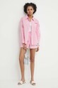 Košeľa United Colors of Benetton 5RTCDQ08W ružová SS24