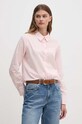 Îmbrăcăminte United Colors of Benetton camasa din bumbac 5CQYDQ06U roz
