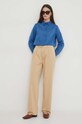 United Colors of Benetton koszula bawełniana 5CQYDQ06U niebieski AW24