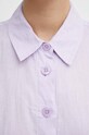 Сорочка з льону United Colors of Benetton 5BML5QB75 фіолетовий