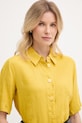 United Colors of Benetton Cămașă de femei din in galben 5BML5QB75