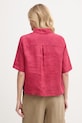 Îmbrăcăminte United Colors of Benetton cămașă de damă de in 5BML5QB75 rosu