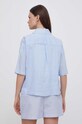 Odzież United Colors of Benetton koszula lniana 5BML5QB75 niebieski