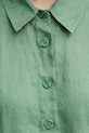 United Colors of Benetton koszula lniana 5BML5QB75 zielony