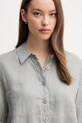Lanena košulja United Colors of Benetton siva 5BML5QB75