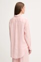 Îmbrăcăminte United Colors of Benetton camasa de in 5BMLDQ02U roz