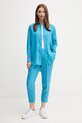 United Colors of Benetton koszula lniana 5BMLDQ02U niebieski AA00