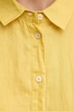 Lněná košile United Colors of Benetton žlutá 5BMLDQ06V