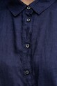 United Colors of Benetton koszula lniana 5BMLDQ06V granatowy
