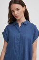 United Colors of Benetton koszula lniana niebieski 5BMLDQ06V
