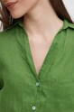 Сорочка з льону United Colors of Benetton 5BMLDQ078 зелений