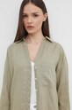 United Colors of Benetton koszula lniana zielony 5BMLDQ078