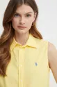 žltá Bavlnená košeľa Polo Ralph Lauren