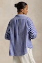 Lněná košile Polo Ralph Lauren 211935130 modrá SS25