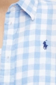 Πουκάμισο από λινό Polo Ralph Lauren μπλε