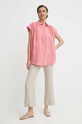 Polo Ralph Lauren bluzka lniana 211935131 różowy SS25