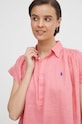 Polo Ralph Lauren bluzka lniana różowy 211935131