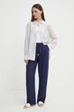 Sisley camasa 5PVNLQ06X alb SS24
