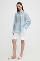 Sisley camasa 5PVNLQ06X albastru SS24