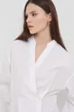 bianco Calvin Klein camicia in cotone