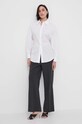 Βαμβακερό πουκάμισο Calvin Klein K20K206600 λευκό SS24