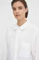 biały Calvin Klein koszula z domieszką lnu