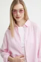 rosa Superdry camicia di lino