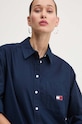 Tommy Jeans koszula bawełniana granatowy DW0DW17807